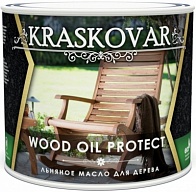 Масло льняное для дерева Kraskovar Wood Oil Protect 0.75л