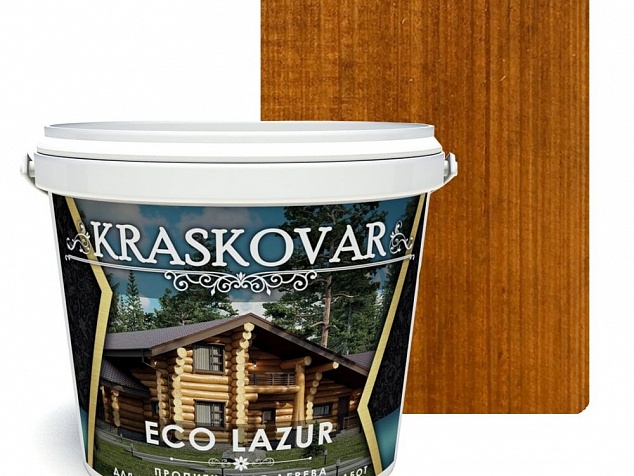 Пропитка для дерева Kraskovar Eco Lazur,  0,9л